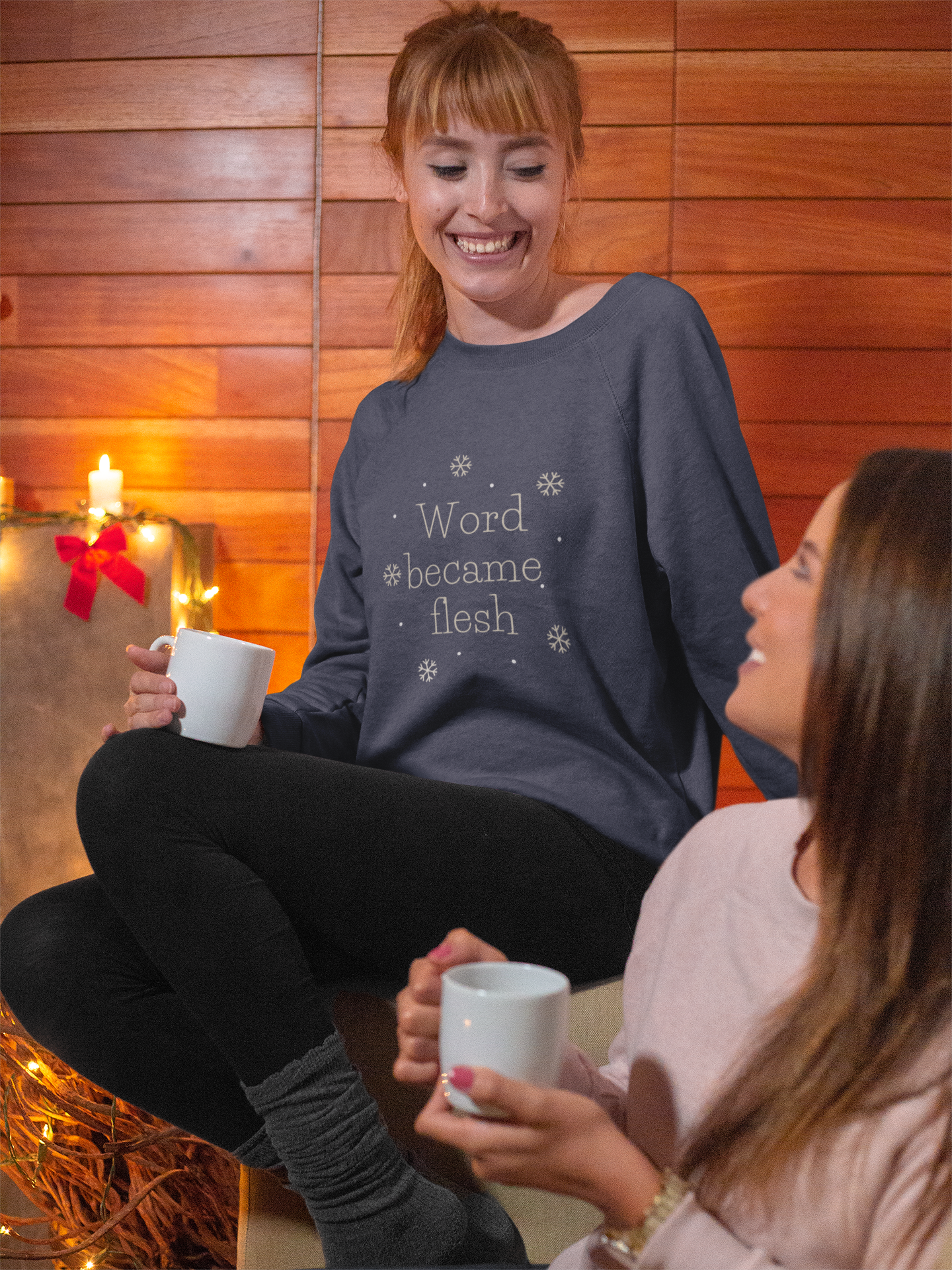 Word Became Flesh Christmas Hoodie - Women's