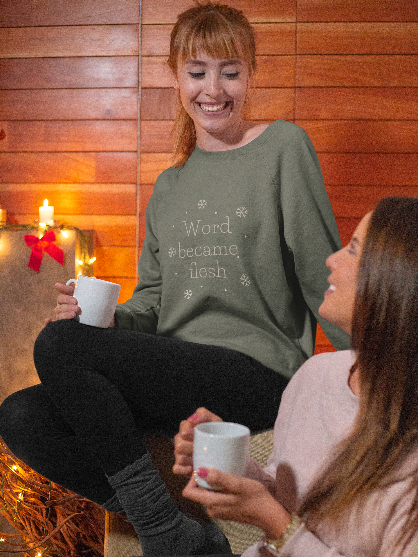 Word Became Flesh Christmas Hoodie - Women's