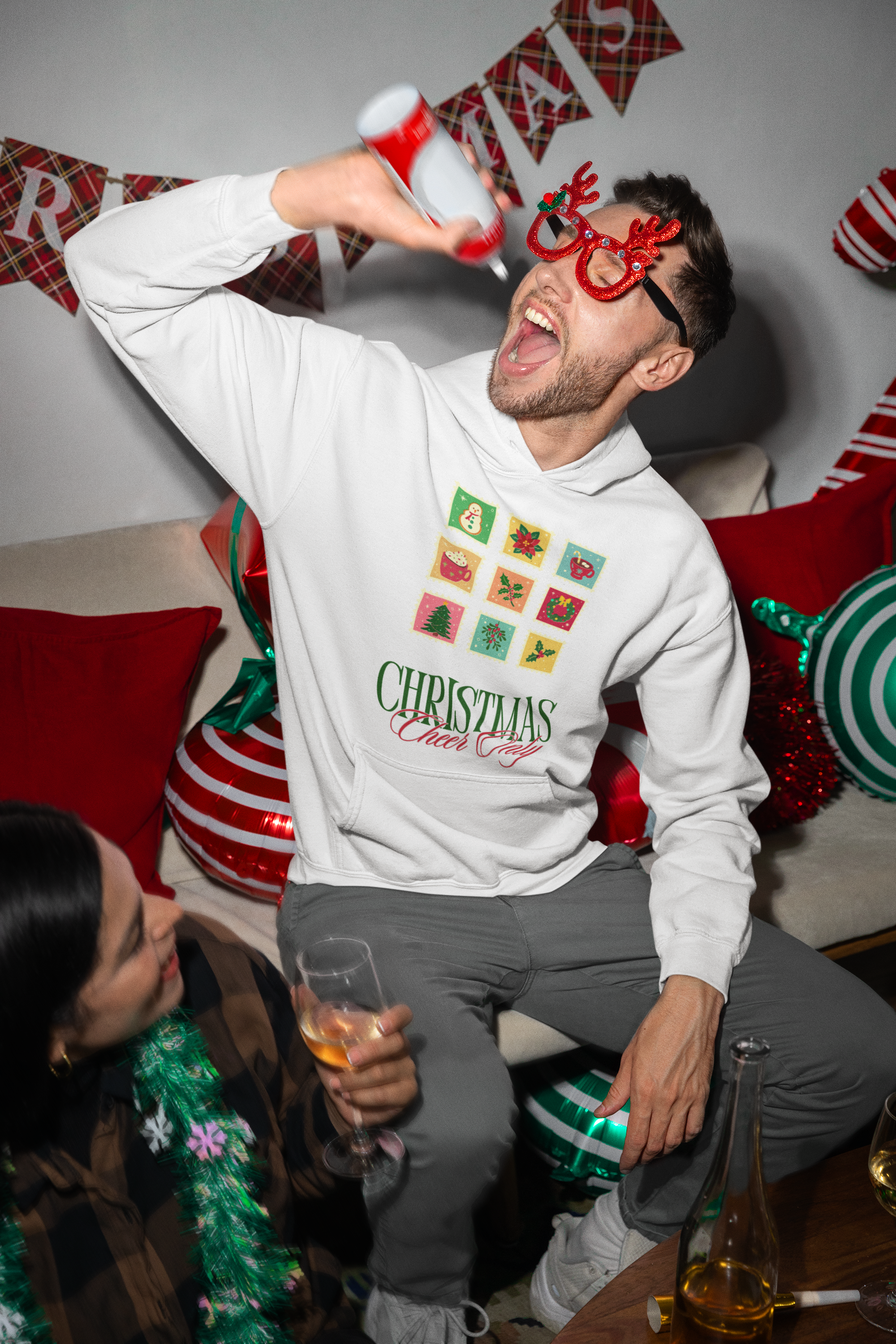 Christmas Cheer Only Hoodie - Men's
