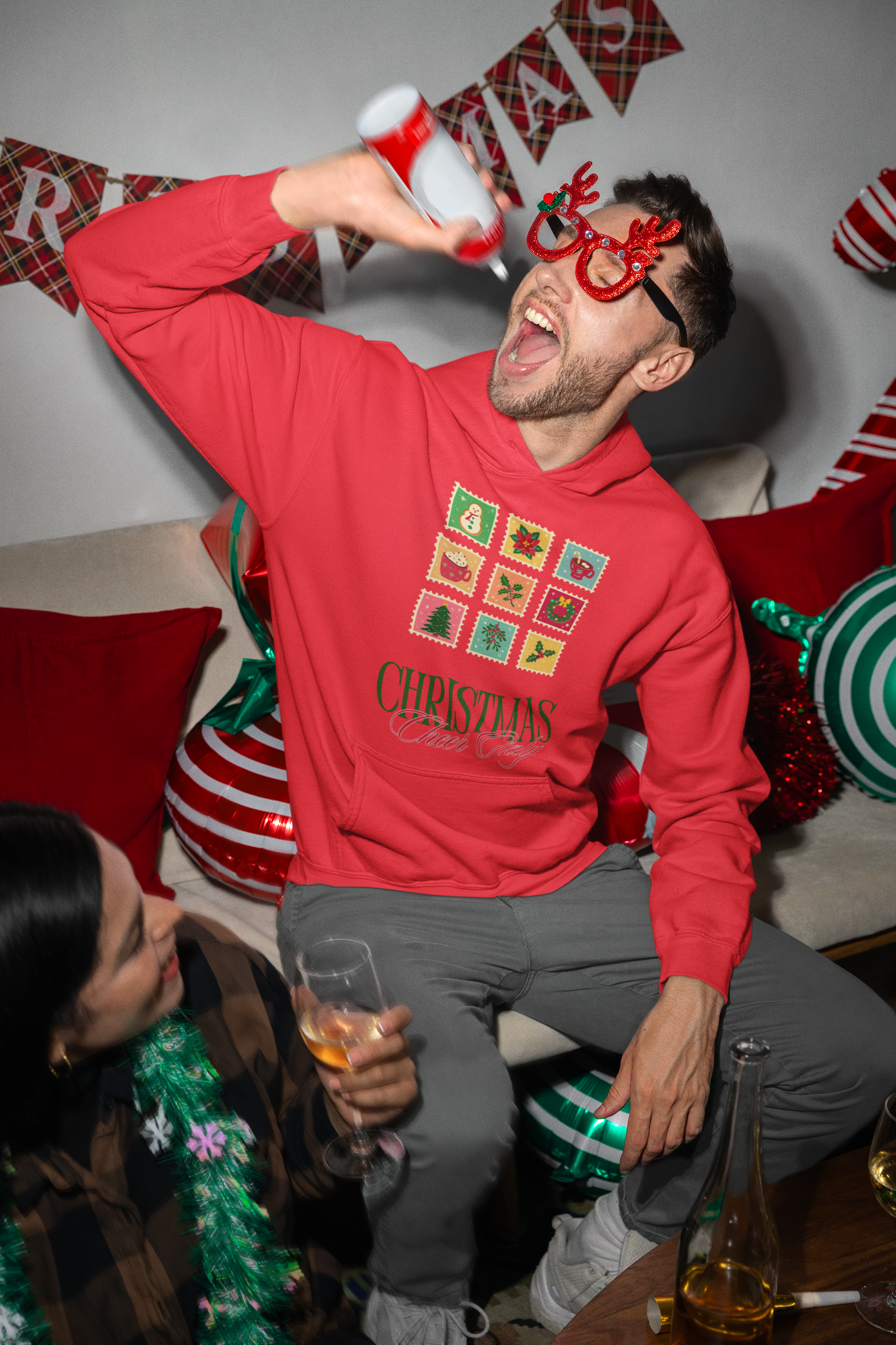Christmas Cheer Only Hoodie - Men's