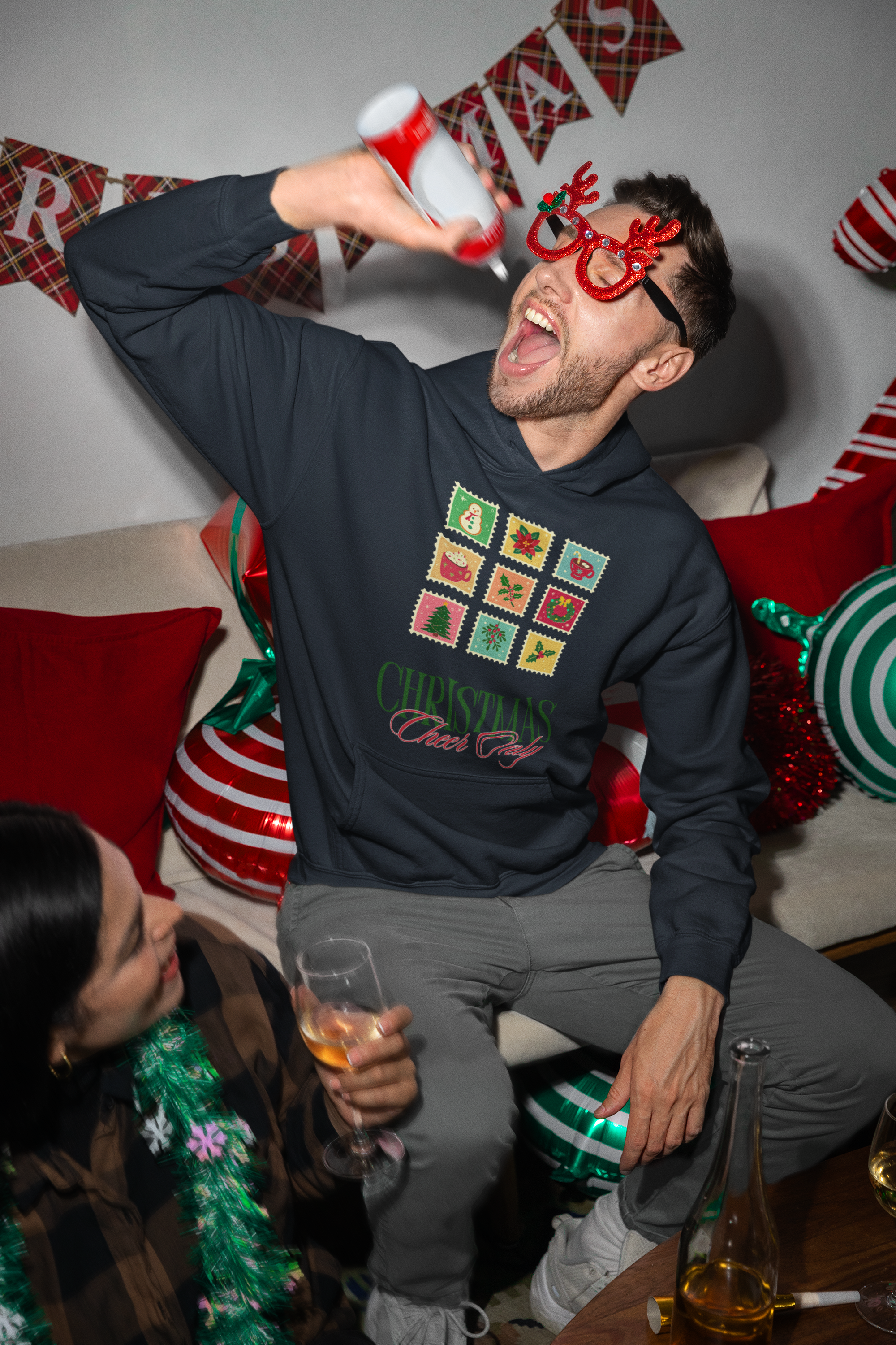 Christmas Cheer Only Hoodie - Men's