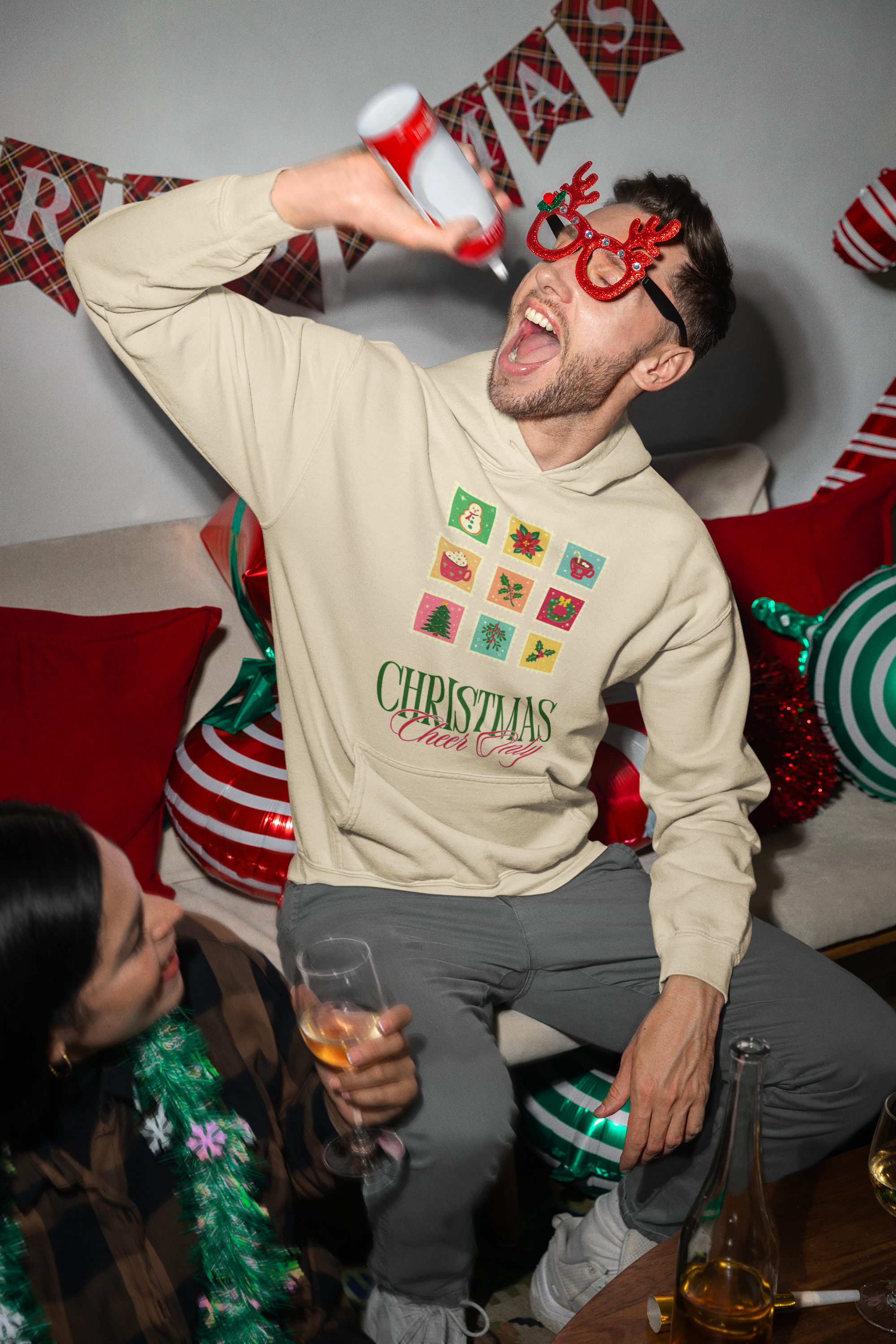 Christmas Cheer Only Hoodie - Men's