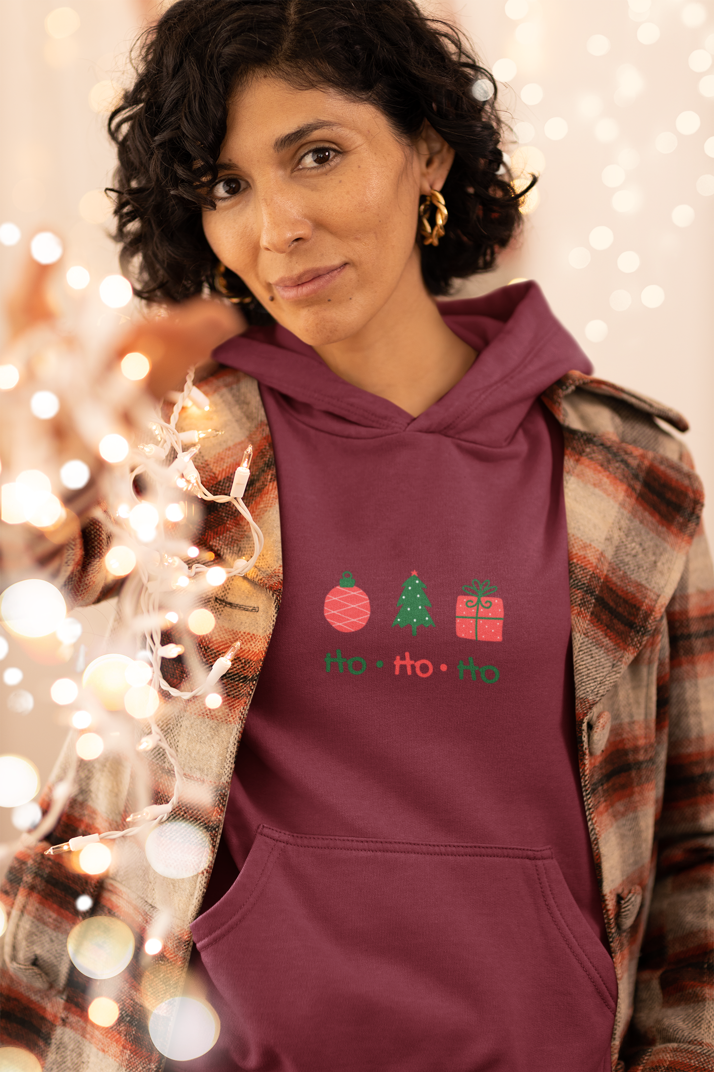 Ho Ho Ho Christmas Hoodie - Women's