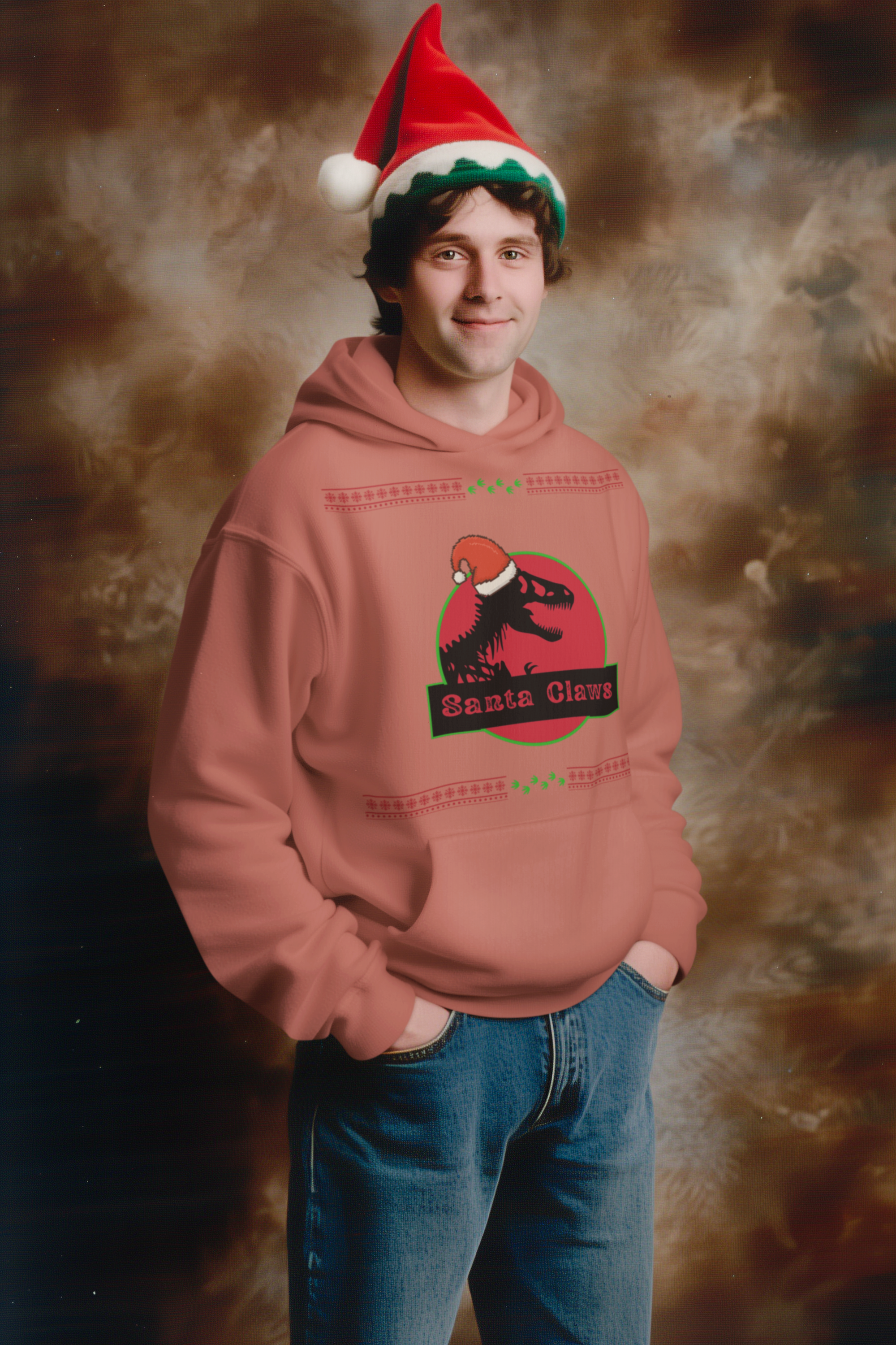 Santa Claws Christmas Hoodie - Men's