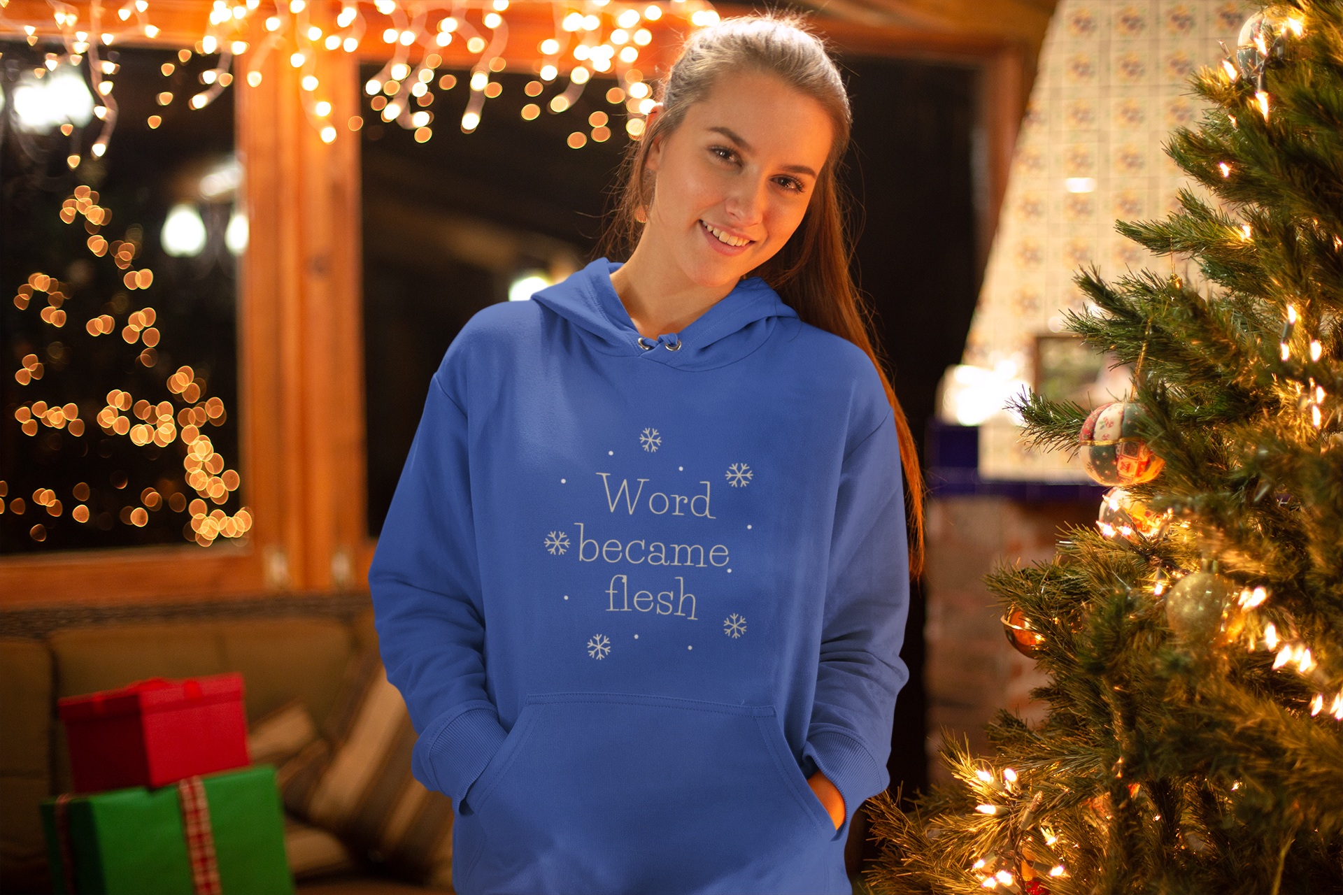 Word Became Flesh Christmas Hoodie - Women's