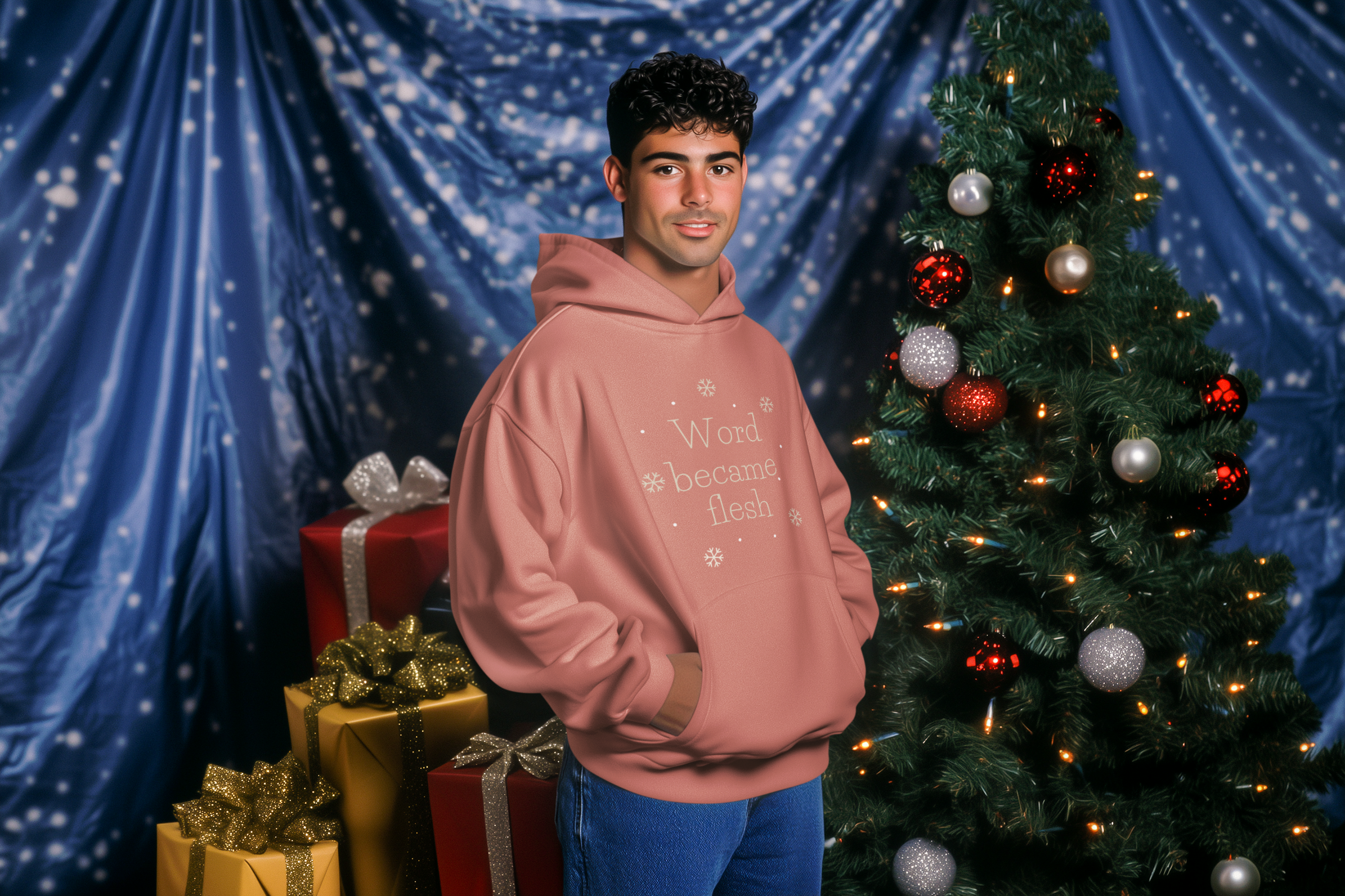 Word Became Flesh Christmas Hoodie - Men's