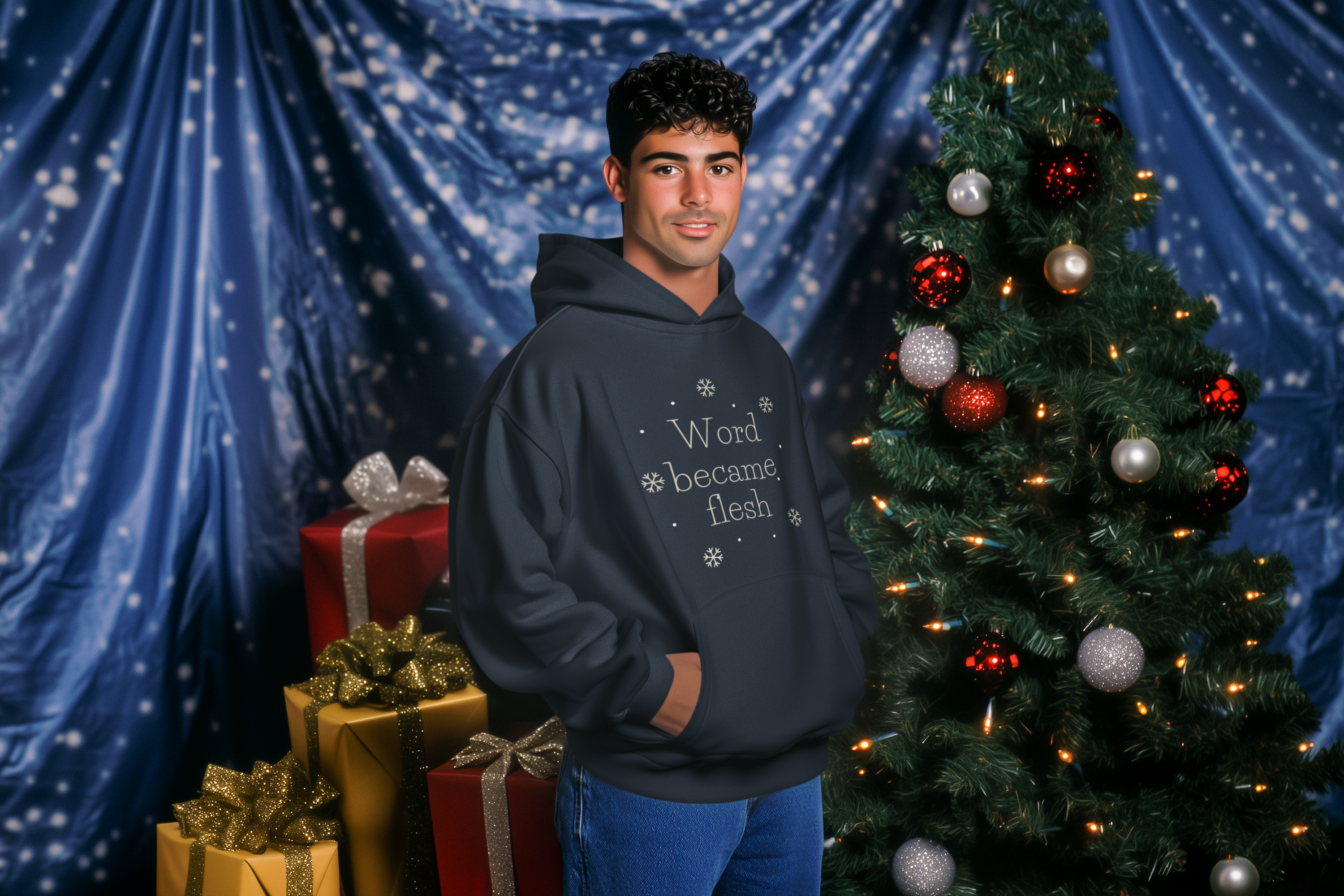 Word Became Flesh Christmas Hoodie - Men's