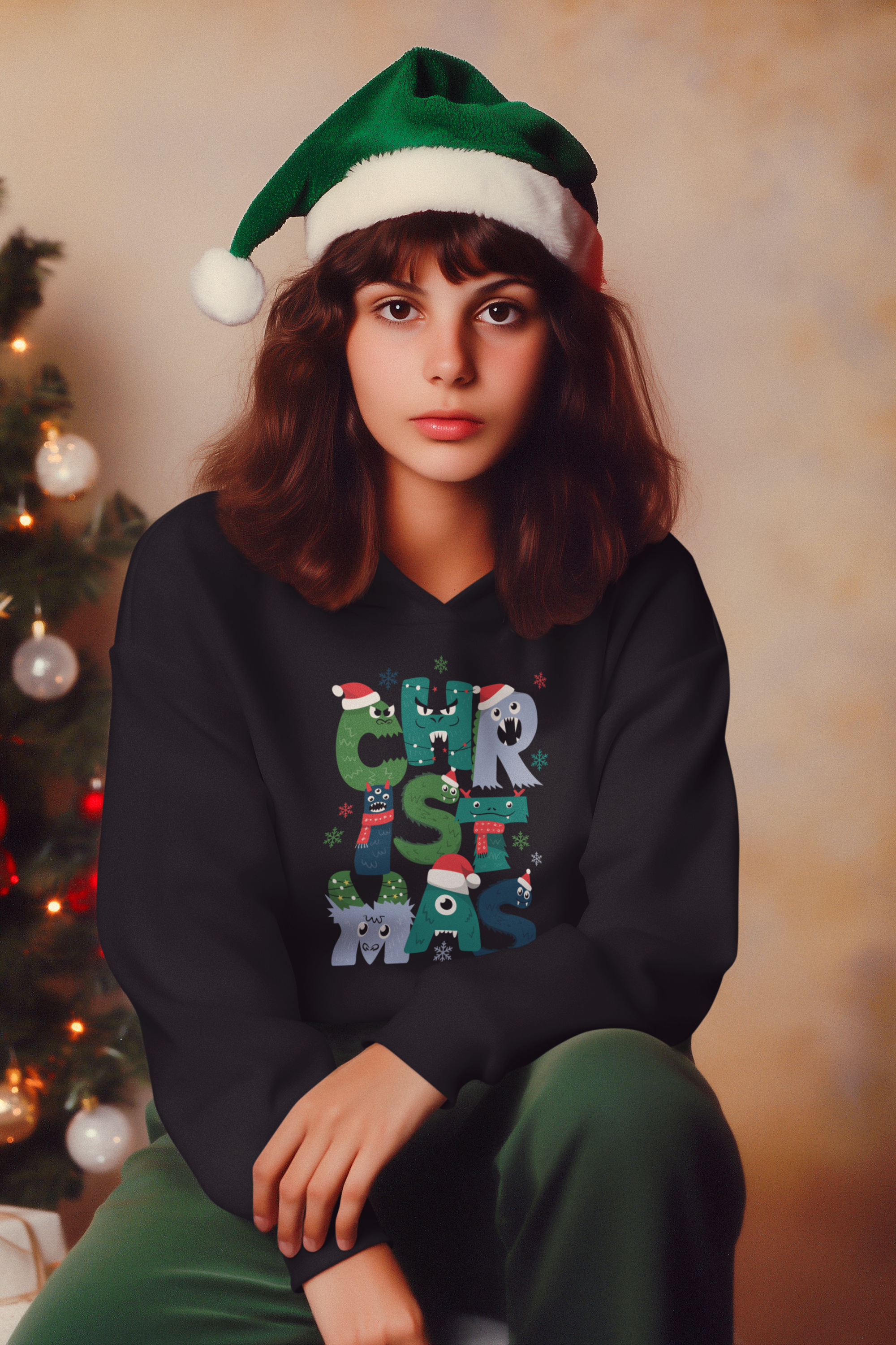 Christmas Monsters Hoodie - Women's