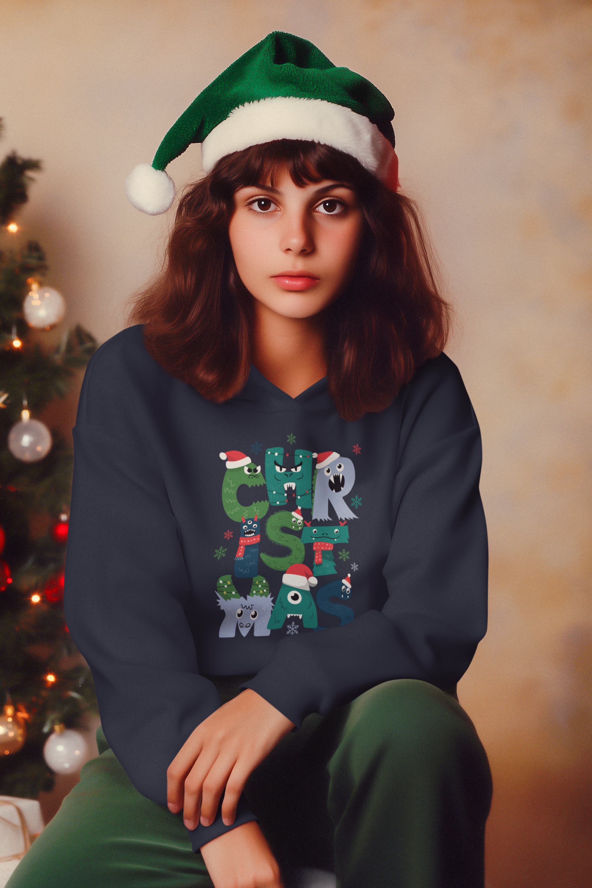 Christmas Monsters Hoodie - Women's