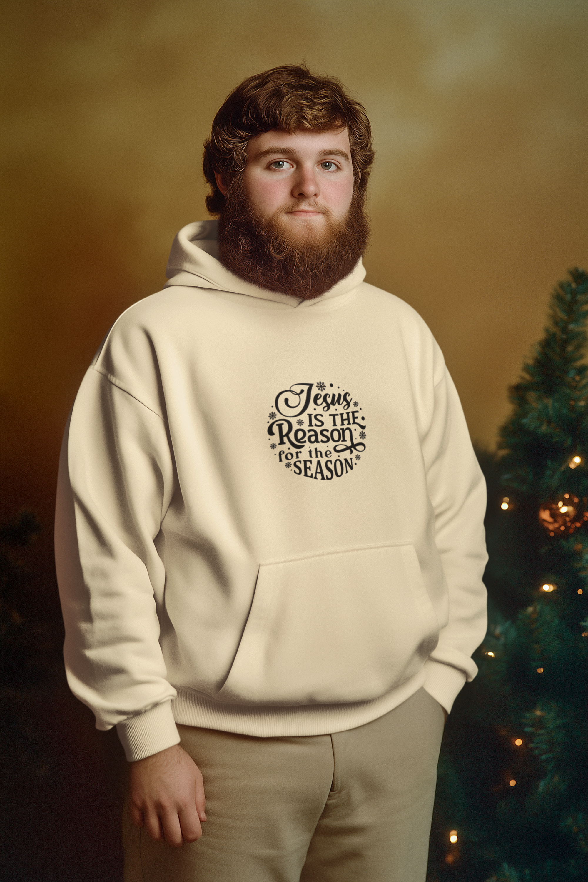 Jesus Is the Reason Christmas Hoodie - Men's