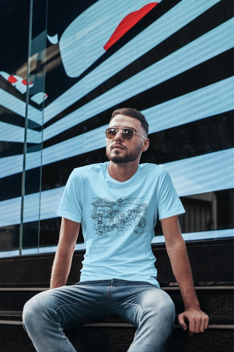 The Story in Lines – Nativity Sketch Tee