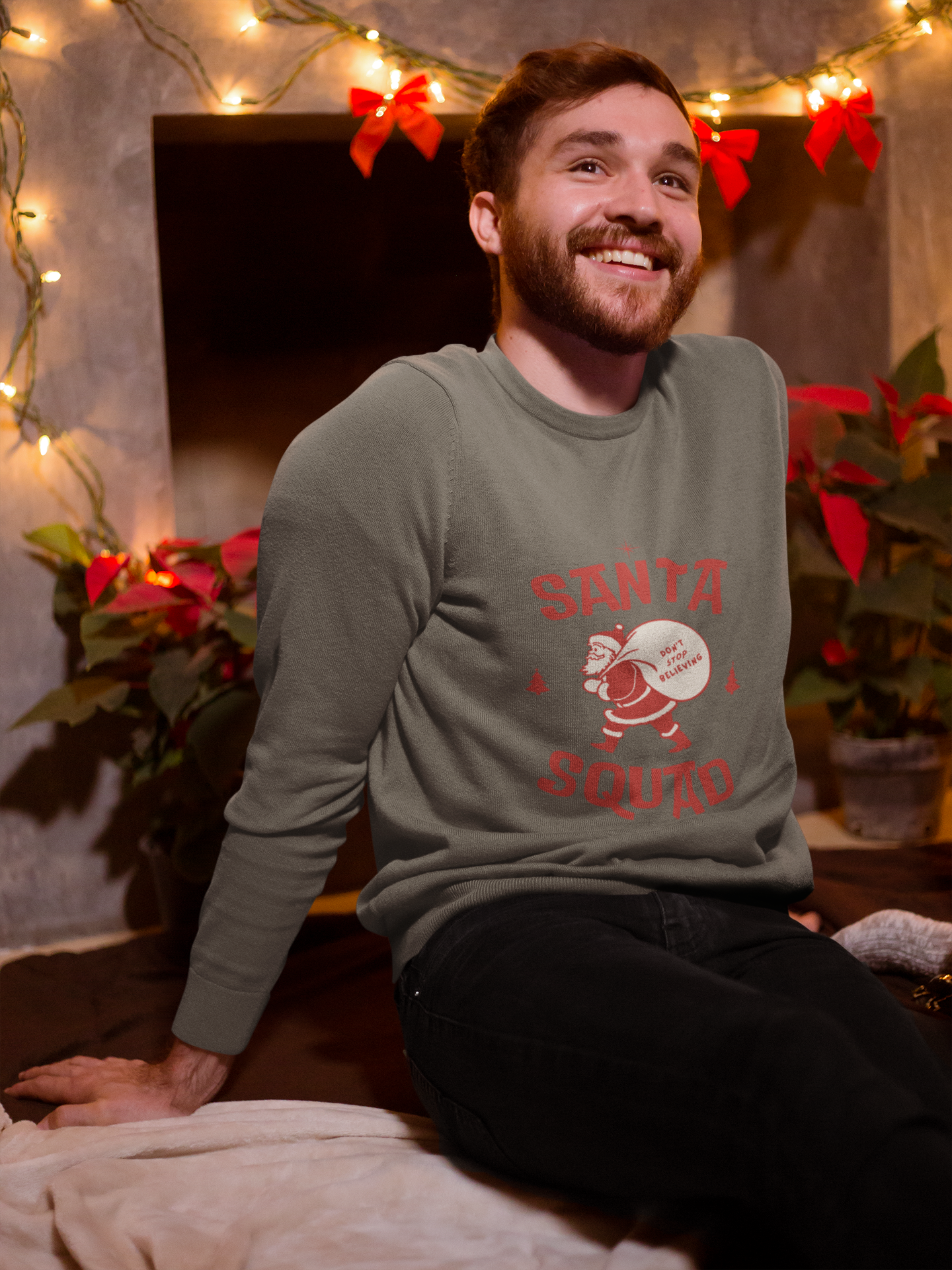 Santa Squad Christmas Hoodie - Men's