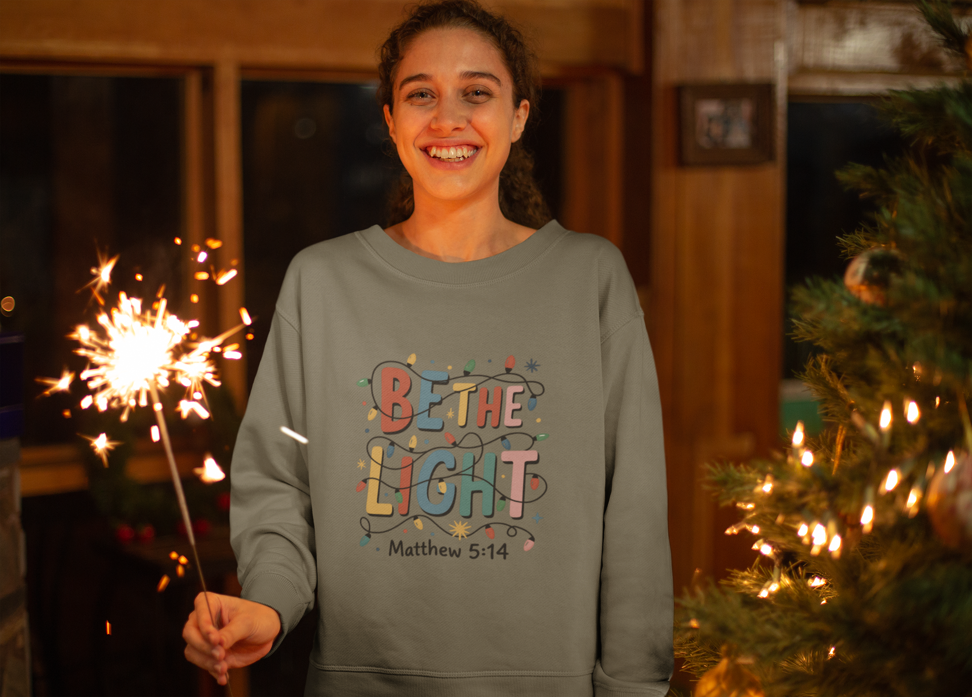 Be the Light Christmas Hoodie - Women's