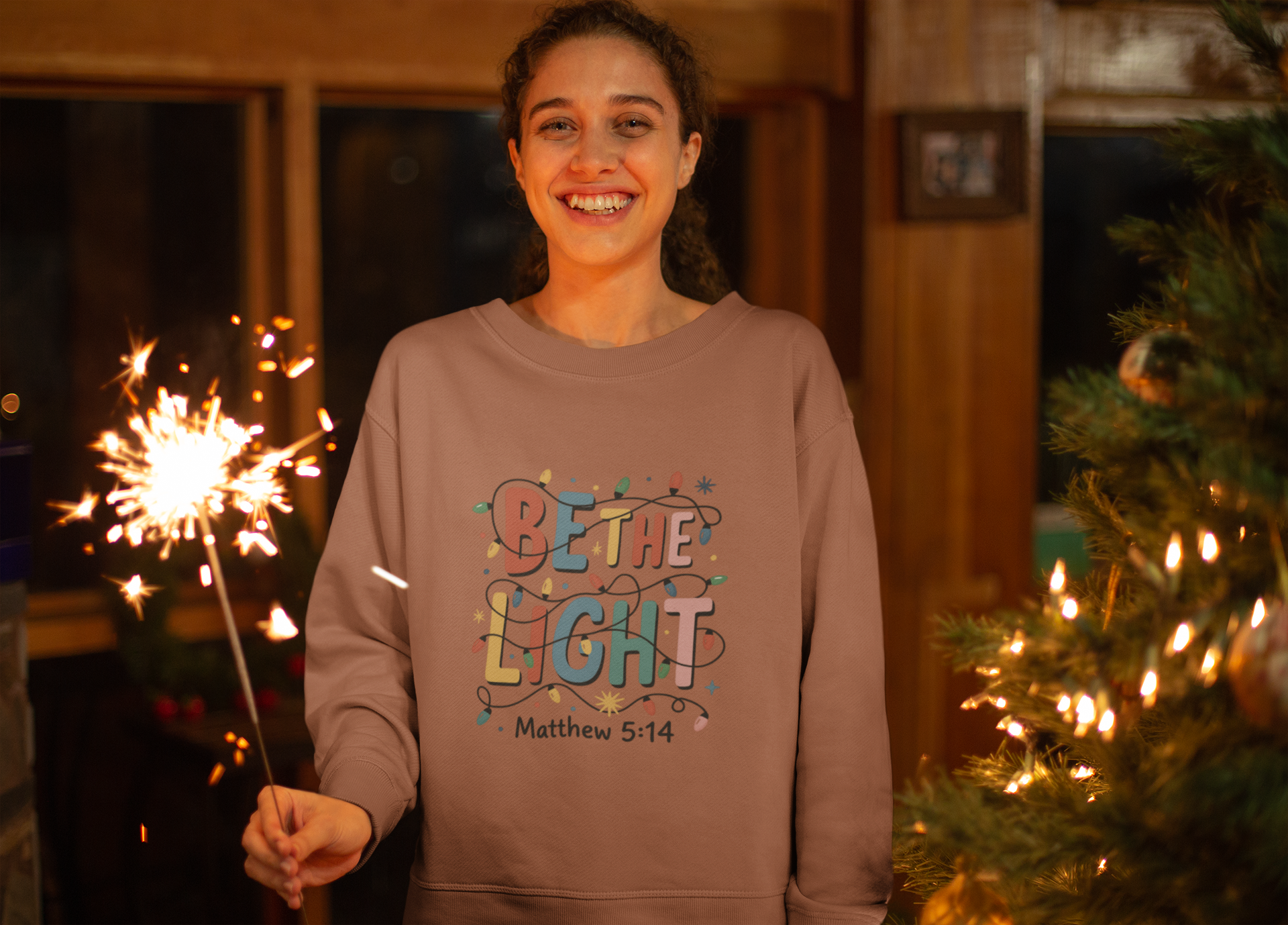 Be the Light Christmas Hoodie - Women's