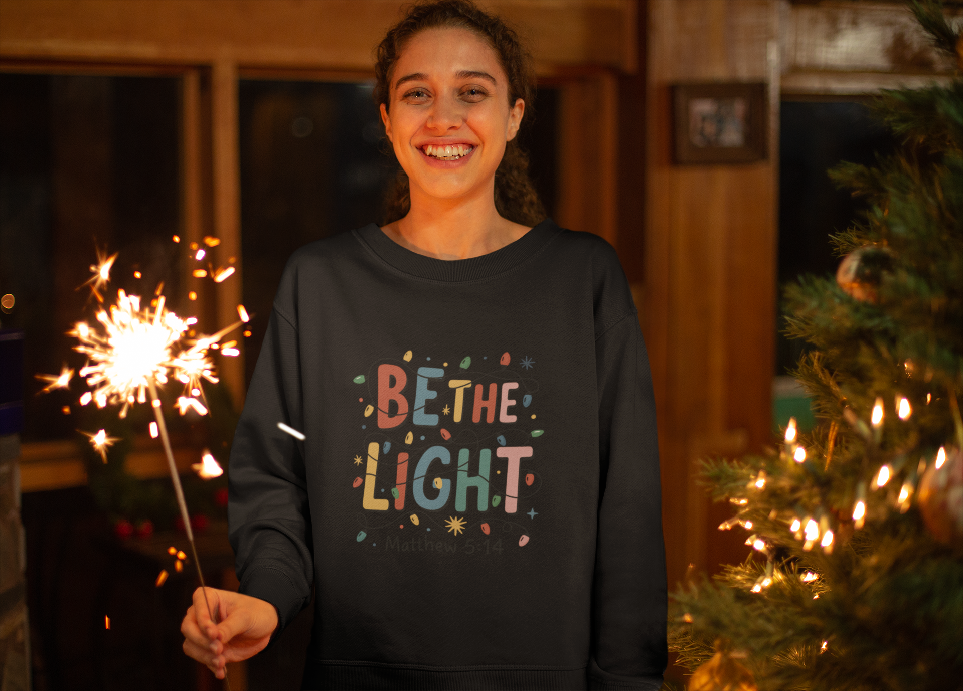 Be the Light Christmas Hoodie - Women's
