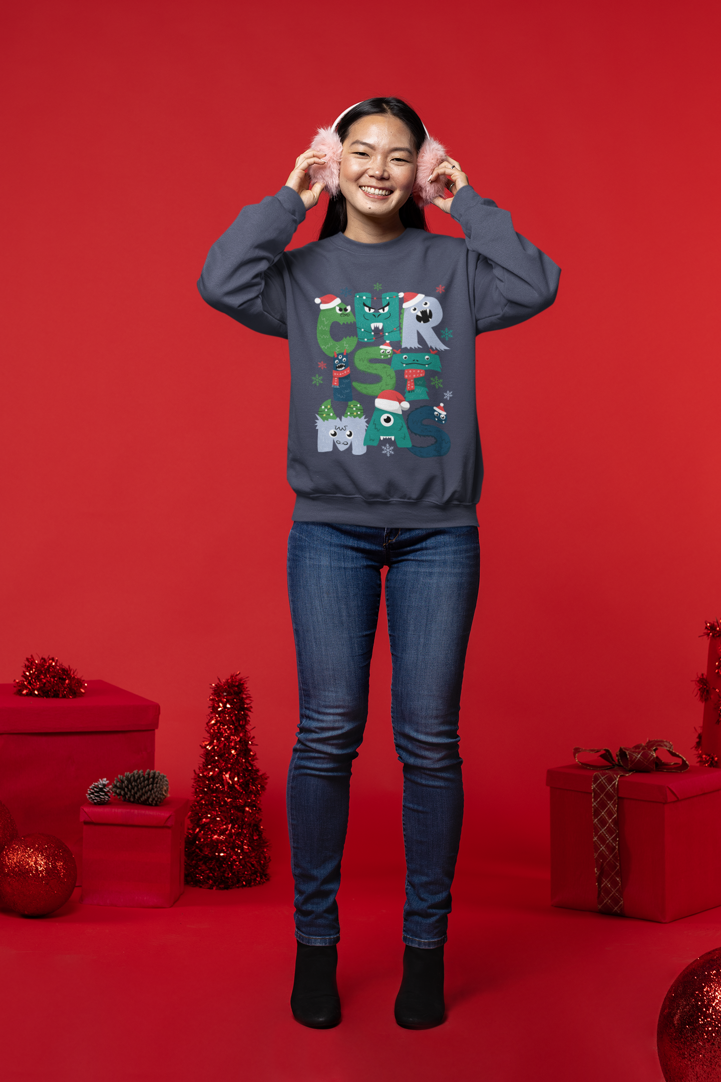 Christmas Monsters Hoodie - Women's