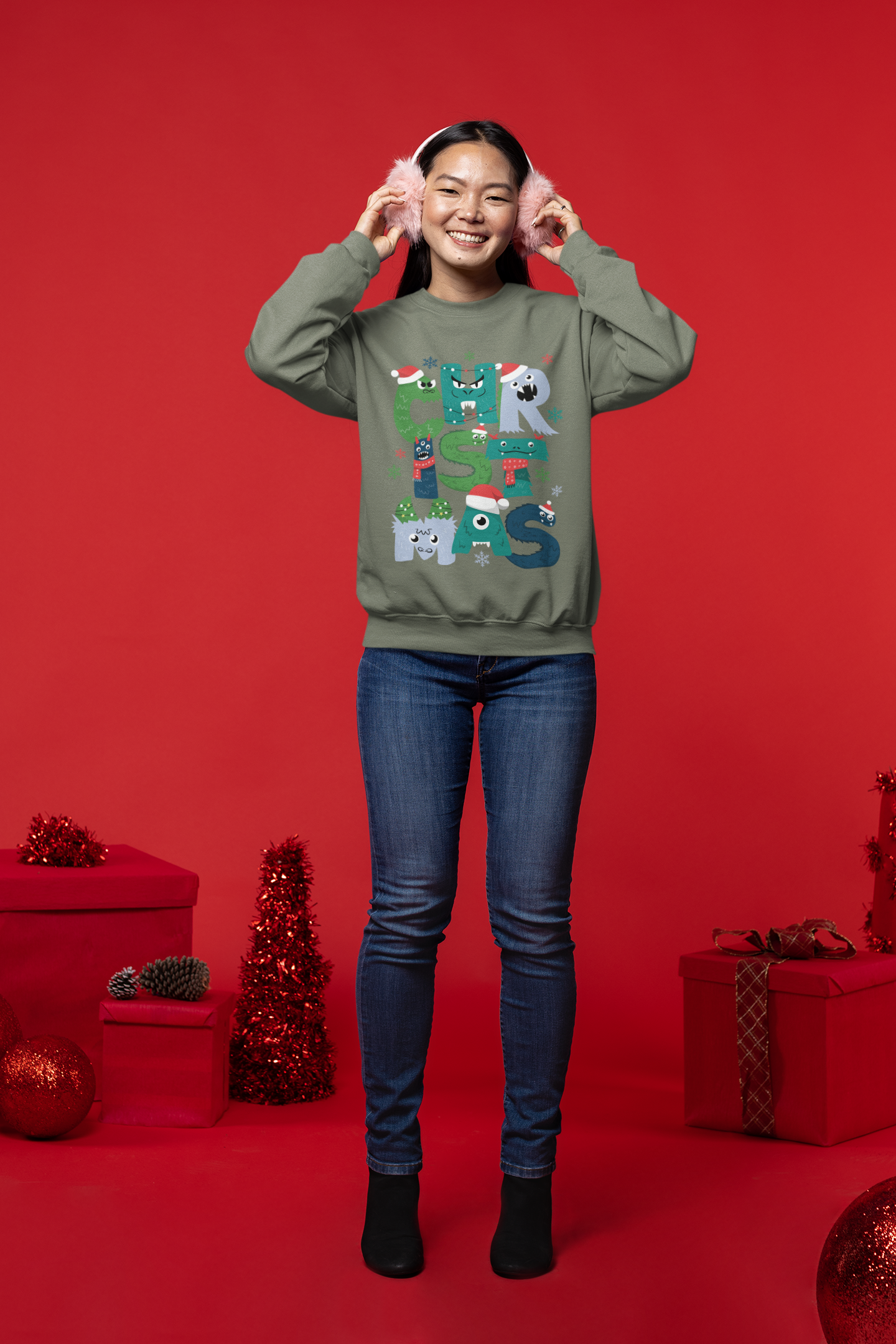 Christmas Monsters Hoodie - Women's