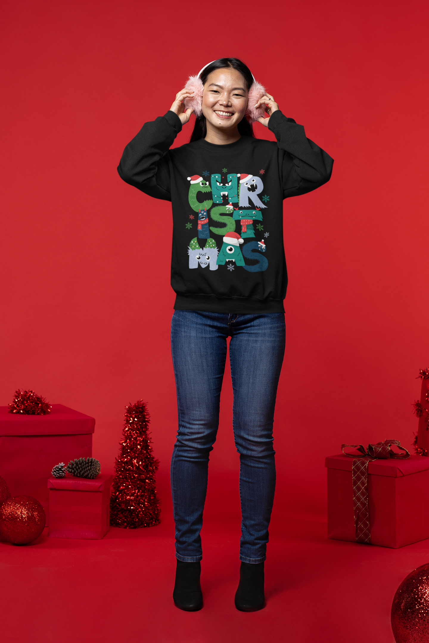 Christmas Monsters Hoodie - Women's